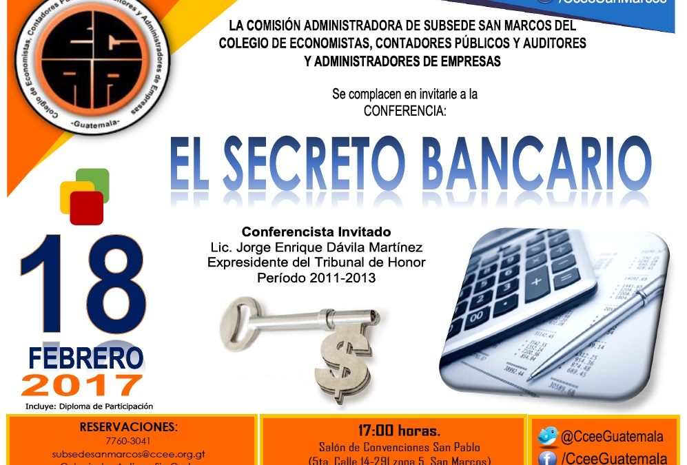 CONFERENCIA EL SECRETO BANCARIO | Colegio