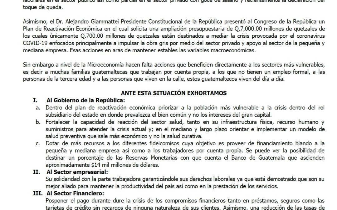 Comunicado: