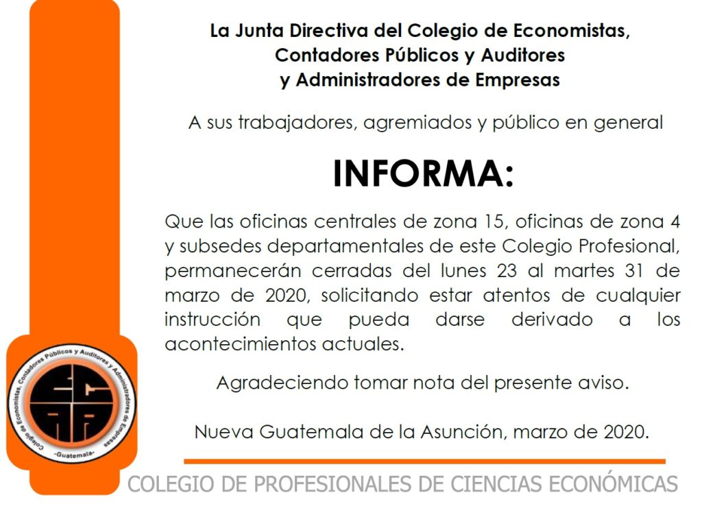 Nuevo aviso de cierre