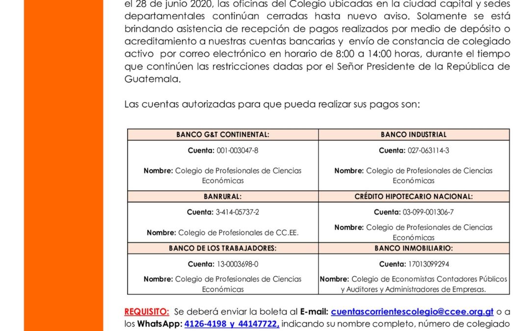 Información importante: